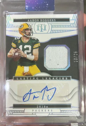 Aaron Rodgers National Treasures Lasting legacies Auto front